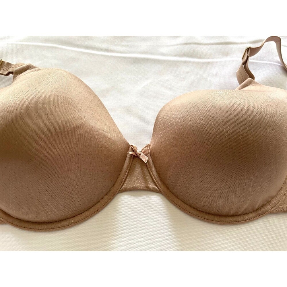 Vanity Fair 38DD Lined Perfect Coverage bra women's nude beige support smooth
